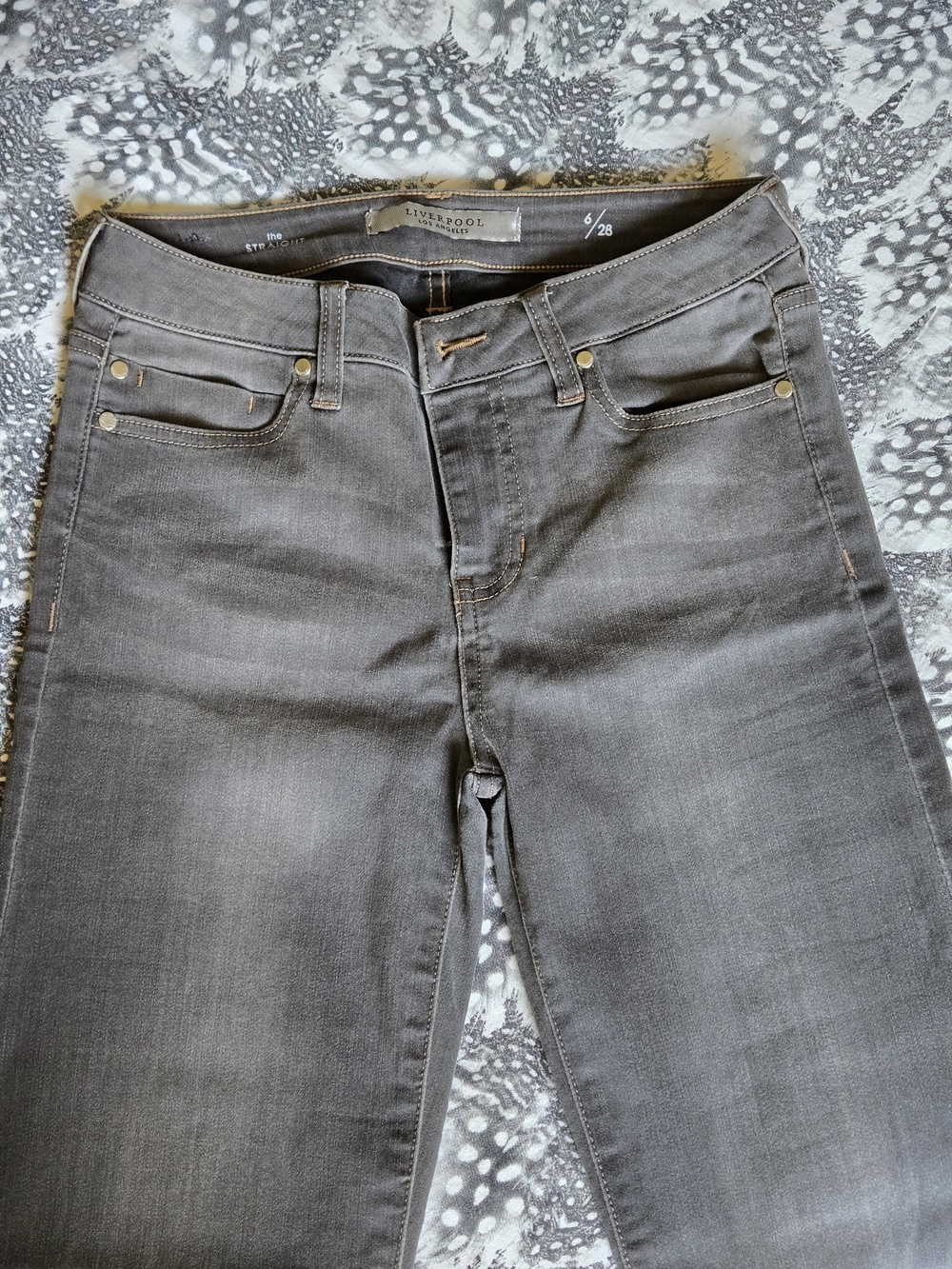 Liverpool 'The Straight' Women's Gray Jeans Size 6/28 - Picture 3 of 7
